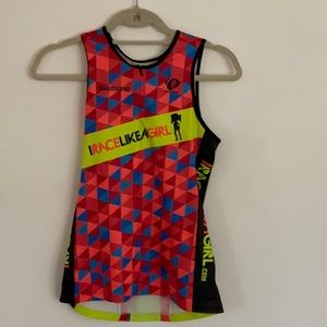 Large Race Triathlon Pearl Izumi Polyester Tank with Zipper